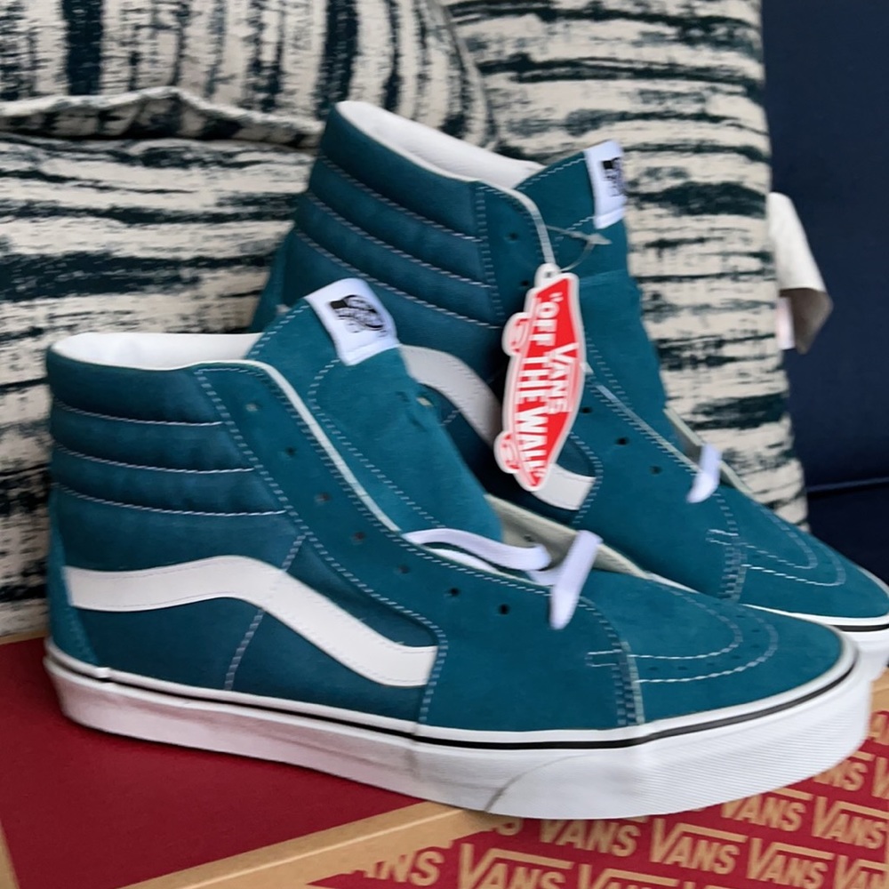 Vans Sk8-Hi Blue Coral/True White MENS - Picture 6 of 16